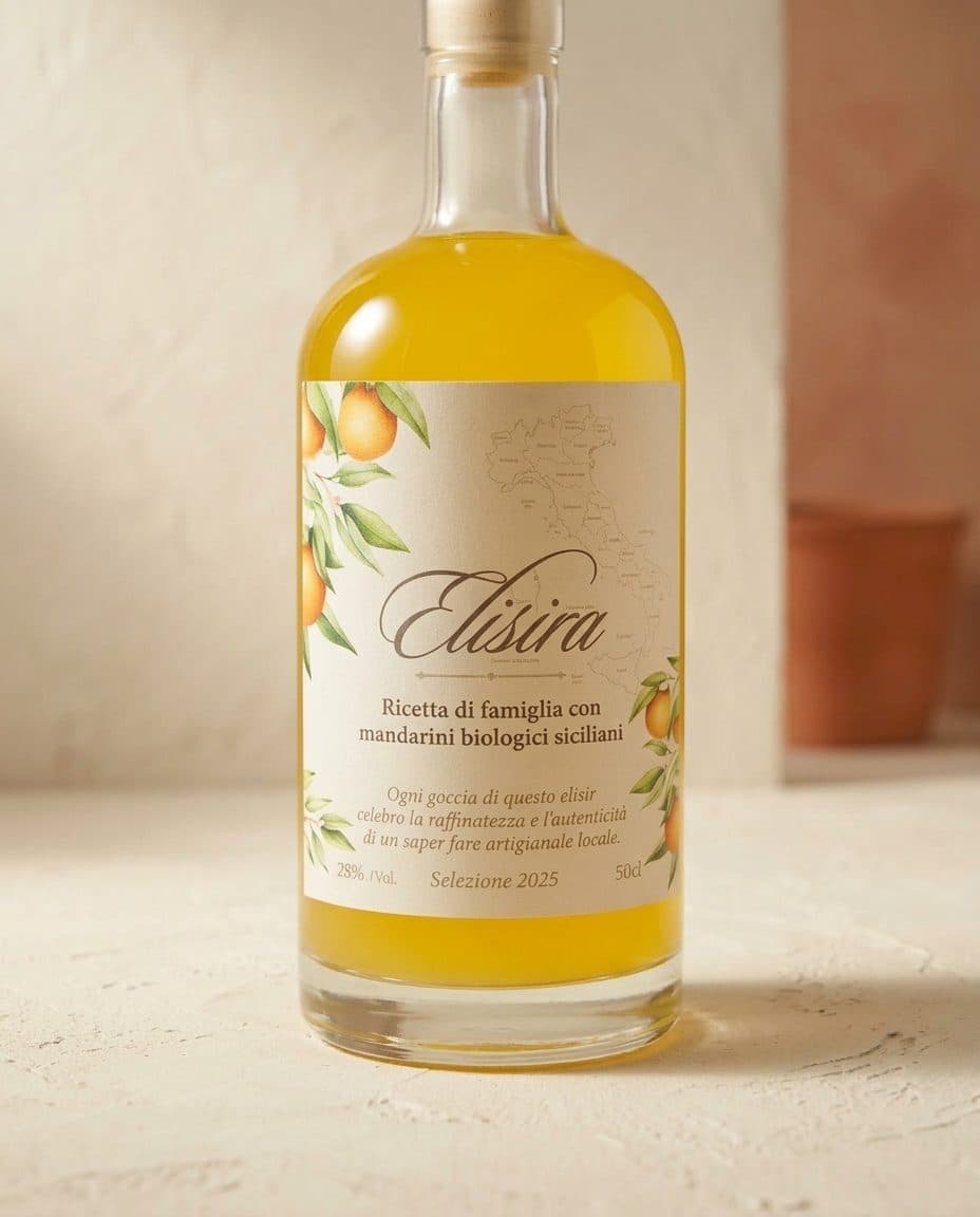 Elisira 50 cl, l'étiquette de près